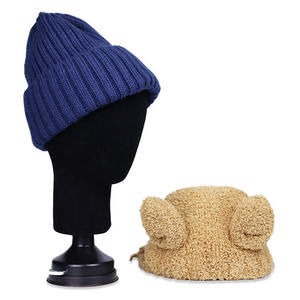 Nuevo invierno cálido 2024 sombrero gorras patrón de punto Casual Beanie sombreros para hombres Color sólido Beanie gorras - Product Image 3