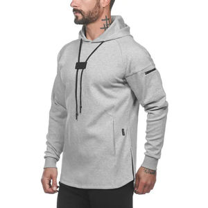 Sweat à capuche en molleton 100% coton pour homme confortable et léger pour les activités de plein air en hiver avec service OEM - Product Image 4