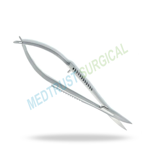 Tijeras de Tenotomía Westcott de Acero Inoxidable de 4.75 Pulgadas (12 cm) con Puntas Roma Ligeramente Curvadas, Tijeras Quirúrgicas Oftálmicas con Certificación MOL - Product Image 3