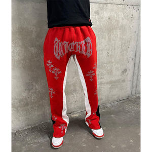 Pantalons de survêtement personnalisés avec strass Vêtements personnalisés pour hommes Jogger 2 pièces pour hommes Ensembles de deux pièces pour hommes Pantalons de survêtement en molleton Vente en gros - Product Image 5