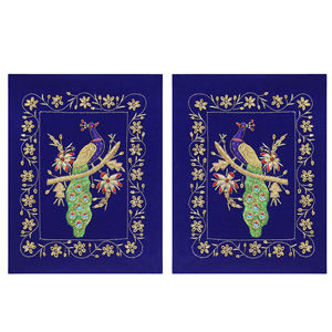 Indien Zari broderie tenture murale luxe fait à la main décor à la maison Premium ethnique tapisserie Art décoratif pour salon - Product Image 4