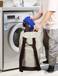 Bolsa de Lavandería Tipo Mochila, Cesto Grande de 115L con Correas para Hombro, Cierre con Cordón, Bolsillo de Malla, Hecho en Fábrica en Vietnam - Product Image 5