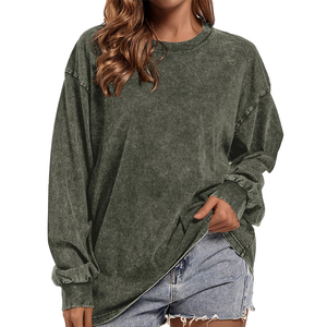 Ropa de calle informal cómoda y elástica, figuras de hombros caídos, sudaderas con capucha transpirables ecológicas, Sudadera de punto para mujer - Product Image 1
