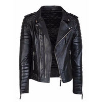 Veste en cuir pour homme - Couleurs personnalisées, garniture en fourrure de mouton lavée, style streetwear, coupe-vent et réversible, exportation du Pakistan