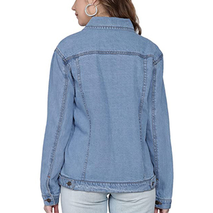 Nueva venta al por mayor de alta calidad transpirable mujeres Jeans Chaqueta de mezclilla de manga larga Casual Mujeres Jeans Chaqueta de mezclilla Servicio OEM. - Product Image 6