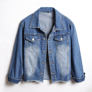 Vente en gros de veste en jean décontractée pour hommes et femmes High Street Hiver Plus polaire avec col montant perlé Design pour l'hiver - Product Image 5