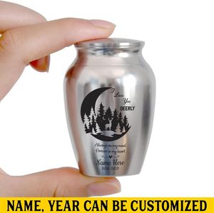 Personalized Deer Hunting Urns Stainless Steel Decorative <b>Keepsake</b> Urn Engraved Custom Size Urns for Adults Human <b>Ashes</b> Silver - Product Image 6