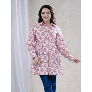 <b>Pink</b> Breathable Cotton Camisole Butta Block Printed Women's Daily <b>Top</b> One Size Fits All XS Option Available - Product Image 4