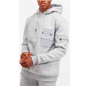 Venta al por mayor de ropa de fábrica de ropa en blanco sudaderas con capucha Unisex Sudadera con capucha logotipo personalizado sólido liso en blanco pulóver con capucha - Product Image 1