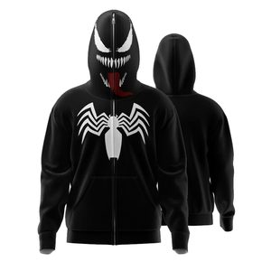 Nouvelle mode sweat à capuche zippé avec broderie en chenille personnalisée 100% coton sweat à capuche zippé intégral surdimensionné - Product Image 3