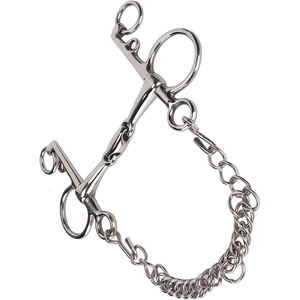 Bocado de Acero Inoxidable para Caballos, Cómodo y Práctico, con Cadena, Resistente a Mordeduras, Bocado Articulado para Caballos - Product Image 2