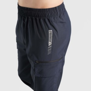 Pantalon de jogging personnalisable avec logo, bleu marine, style hip-hop ample, motif rayé latéral, disponible en tailles XL à 6XL, pantalon de jogging tissé - Product Image 6