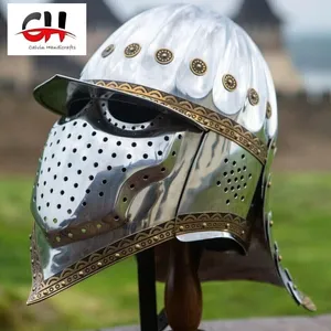 Helm Gladiator Roma, pelindung kepala Halloween ksatria abad pertengahan Murillo