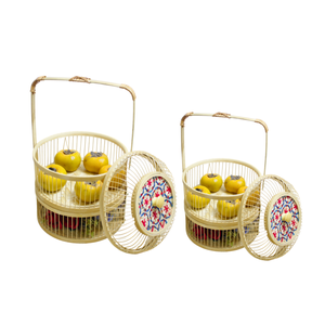 Cesta de bambú funcional de producto superior de Vietnam para uso doméstico, planificación de eventos y decoración creativa - Product Image 1
