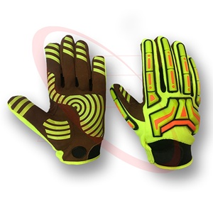 Gants de mécanicien personnalisés de protection contre les chocs pour un usage quotidien 2024 Gants de mécanicien de champ pétrolier et gazier Gants en cuir du Pakistan - Product Image 1
