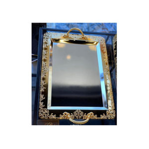 Plateau de service rectangulaire fait main avec poignée en métal pour la maison et le bureau Plateau de service en métal au meilleur prix - Product Image 5