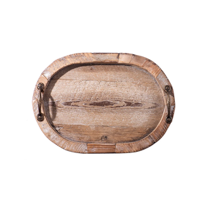 Bandeja de madera de la mejor calidad 100% con asa de Metal Precio Boda decorativa de alta calidad para el hogar Cocina y hotel - Product Image 4