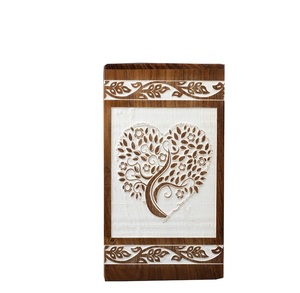 Urna de palisandro hecha a mano para árbol de la vida humana, caja de madera, urna de cremación personalizada para cenizas, hecha a mano, grande - Product Image 1
