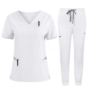 Nuevos trajes de fregado elásticos transpirables conjuntos femeninos Jogger enfermería uniformes médicos Spandex Higos Hospital Scrubs Spa uniformes - Product Image 6