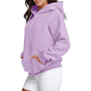 Sudaderas con capucha de alta calidad para mujer, sudaderas con capucha de manga larga sólidas para entrenamiento al aire libre con bolsillo, sudaderas con capucha gruesas de gran tamaño para mujer - Product Image 2