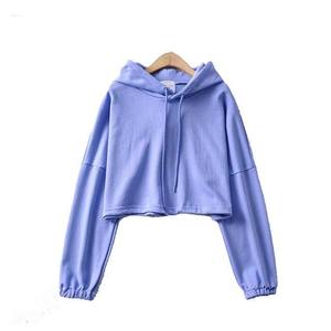 Oferta Caliente: Sudadera Corta con Cremallera para Mujer, 100% Algodón, Anti-Pilling, Transpirable, Cuello Alto, Manga Larga, Varios Colores - Product Image 1