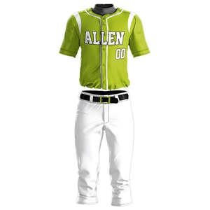 Ropa de entrenamiento más vendida, el mejor precio, conjunto de uniforme de béisbol para adultos, uniforme de béisbol de poliéster transpirable con sublimación completa - Product Image 6