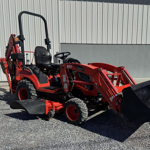Mini tracteur agricole Kioti CS2220 22HP 4x4 à transmission par engrenages avec chargeur arrière et tondeuse pour l'agriculture et le jardinage - Product Image 1
