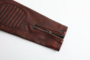 Chaqueta de cuero para hombre, corte ajustado, nueva moda, calidad premium, 100% original, cálida, con cuello alto. - Product Image 6