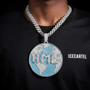 Pendentif cercle personnalisé en or 14 carats avec moissanite, design unique, breloques en moissanite - Product Image 5