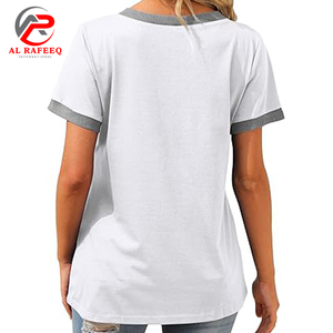 เสื้อยืดสำหรับผู้หญิงไซส์พิเศษเสื้อผ้าคอตตอนย้อมสีล้วนสำหรับฤดูร้อนสวมใส่สบาย - Product Image 6