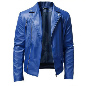 Veste en cuir véritable pour homme automne-hiver - Haute qualité, réversible et respirante avec logo sur le devant - Product Image 1