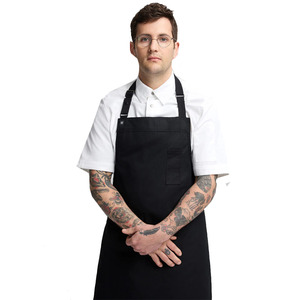 Delantales de chef de lona de algodón en blanco fabricados en fábrica a la venta con logotipo personalizado y diseño personalizado delantales de chef de cocina - Product Image 1