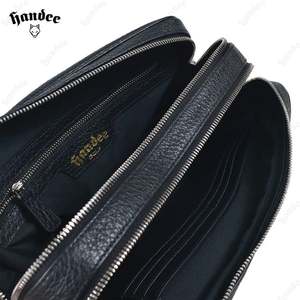 Genuine Leather Clutch <b>Wallet</b> with 2 Pockets and 2 Zippered Compartments - Product Image 1
