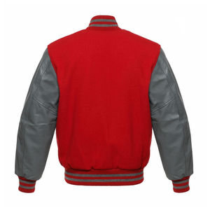 Blouson aviateur universitaire en laine personnalisé 2025 pour hommes, respirant, en cuir tricoté, mouton brodé, Chenille Works, style décontracté, hiver - Product Image 3