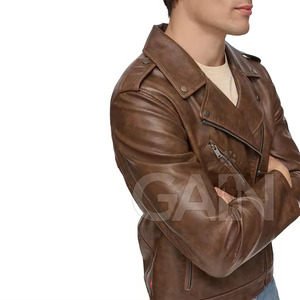 Windproof High Street Eco-Friendly Breathable Casual Daily Wear OEM Canvas Leather Winter <b>Jacket</b> Front Logo Custom Color Size - Product Image 5