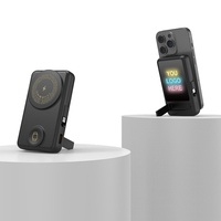 Cargador Inalámbrico Magnético 3 en 1 de 10000 mAh, PD22.5W QC18W, con Logotipo Personalizado LED, Cargador Rápido para Teléfono con Cable, Indicador de Batería y Soporte