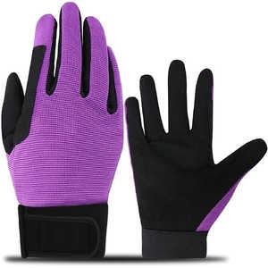 Top Trending Ladies Guantes de equitación ecuestre Personalizados 4Way Stretch Cuero sintético Algodón Fuente de alimentación Turbina SGS - Product Image 6