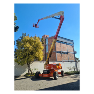 Compact Electric Boom Lift with Telescopic Arm, Low Noise Level, and <strong>10m</strong> Platform <strong>Height</strong> for Warehouse Use