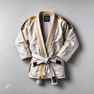 Kimono de Jiu Jitsu Gi brésilien en coton blanc uni pour hommes, uniforme d'arts martiaux - Product Image 2