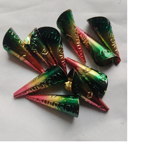 จี้ทรงกรวยทอง 14K ชุบทองเหลืองหลากสี ขนาด 2-2.75 นิ้ว ผลิตตามสั่ง ปรับแต่งได้ - Product Image 1