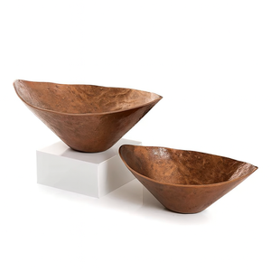 Bol et plat de service en cuivre antique de forme ronde pour fruits secs, fruits secs et popcorn, pour la décoration de la table de cuisine - Product Image 5