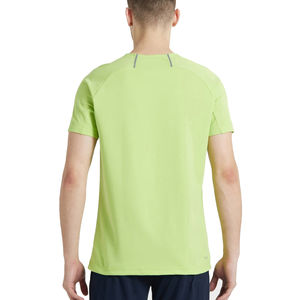 เสื้อยืดคอกลมสำหรับผู้ชายผ้าคอตตอนสีเขียว100% พร้อมพิมพ์โลโก้ตามสั่ง - Product Image 4