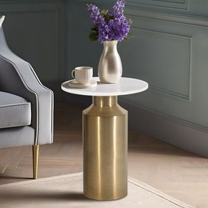 โต๊ะกาแฟสไตล์หรูหราโต๊ะข้างโลหะดีไซน์แบบดั้งเดิมทำด้วยมือ - Product Image 1