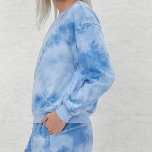 Nuevas Sudaderas de Invierno 2025 de Alta Calidad para Mujer, con Estampado Tie Dye, Manga Regular, Tejido de Punto Corto en la Parte Delantera, para Uso Casual - Product Image 2