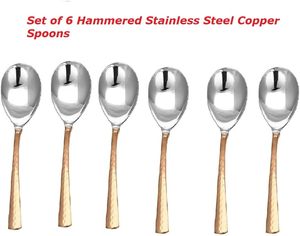 ชุดช้อนส้อมเครื่องเงินชุดเครื่องใช้บนโต๊ะอาหารสเตนเลสสตีลทำจากโลหะทองแดงทั้งชิ้น - Product Image 2