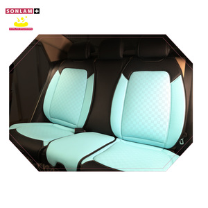 Customizable Nappa Leather <b>Interior</b> <b>Auto</b> Accessories Leather Car Seat Covers Design Seat Covers for Cars Full Set Turquoise - Product Image 2