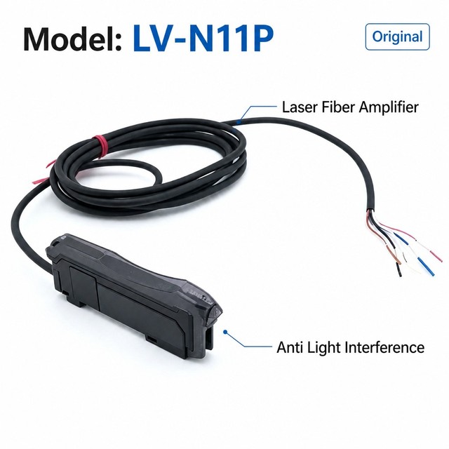 LV-N11P Laser Sensor Fiber Amplifier High Precision for Industrial Detection Anti Light Interference