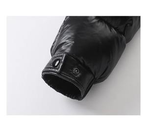 Veste d'hiver en tricot décontractée pour homme sur mesure Capuche amovible Respirante Épaisse Veste matelassée Imperméable Coupe-vent - Product Image 5