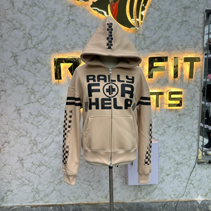 Servicio de OEM ahora disponible en sudadera con cremallera de tasa ajustable púrpura impreso hecho en fábrica precio barato sudaderas con capucha hombres - Product Image 5