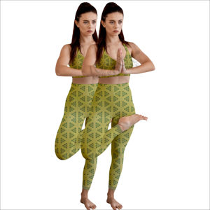 Conjuntos de Yoga para Mujer, Sólidos, Ecológicos, de Secado Rápido, Tejido Transpirable, con Leggings y Sujetador Deportivo, Perfectos para Yoga y Uso Diario - Product Image 4